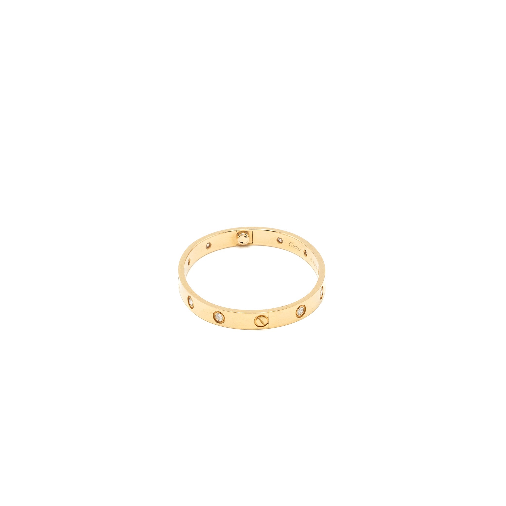 CARTIER LOVE BRACELET ROSE GOLD 10 DIAMONDS