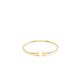 TIFFANY TIFFANY T NARROWS WIRE BRACELET YELLOW GOLD