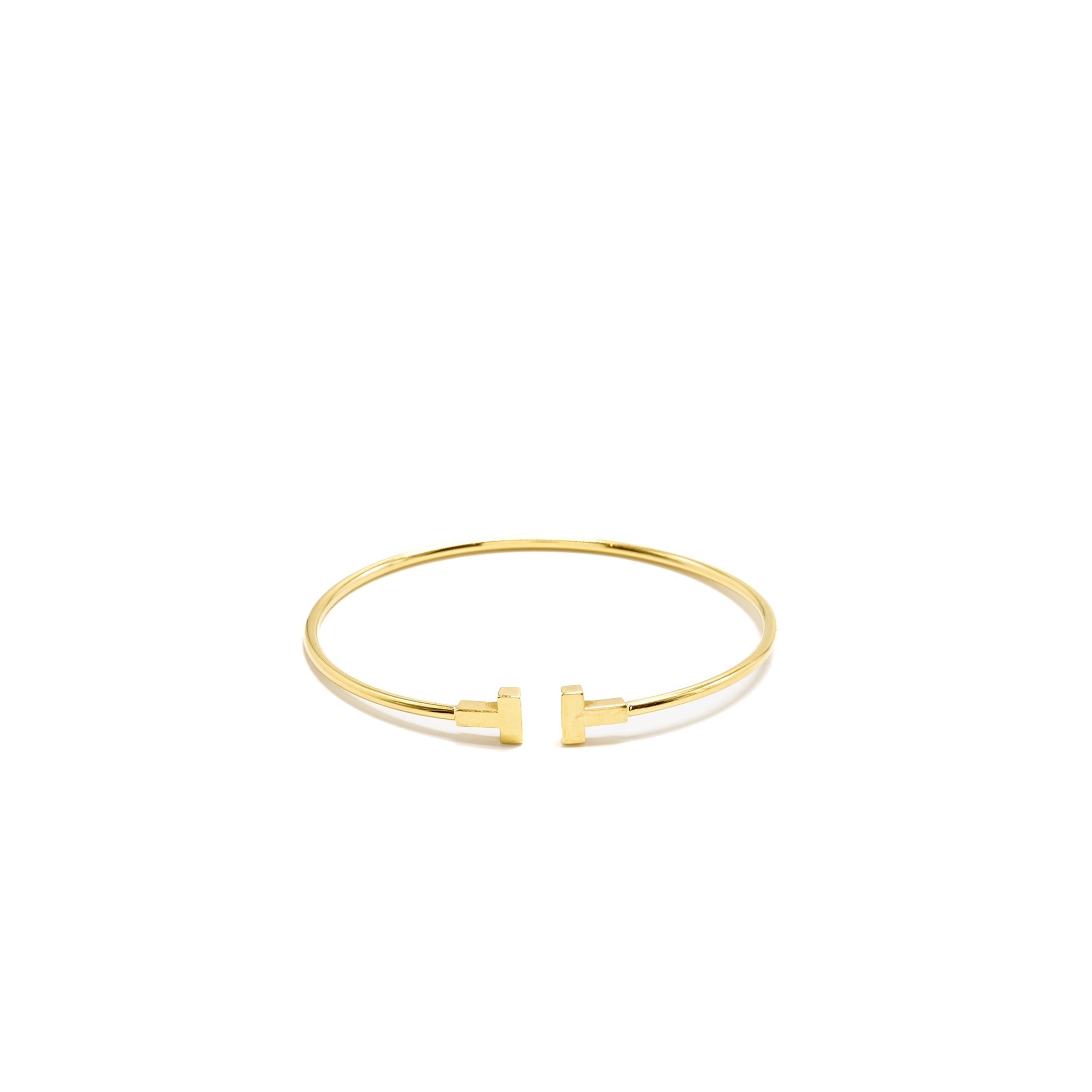 TIFFANY TIFFANY T NARROWS WIRE BRACELET YELLOW GOLD