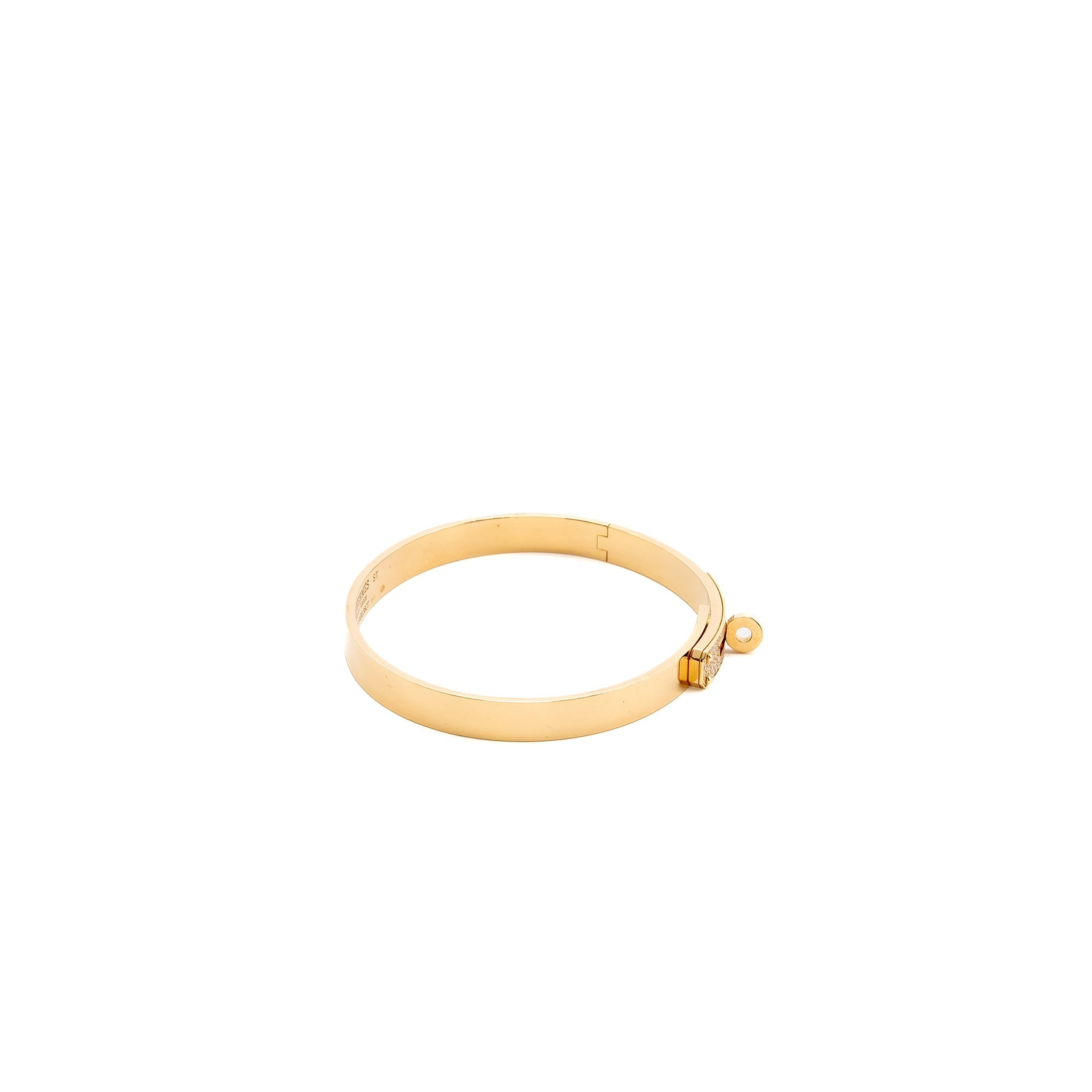 HERMES KELLY BRACELET ROSE GOLD DIAMONDS