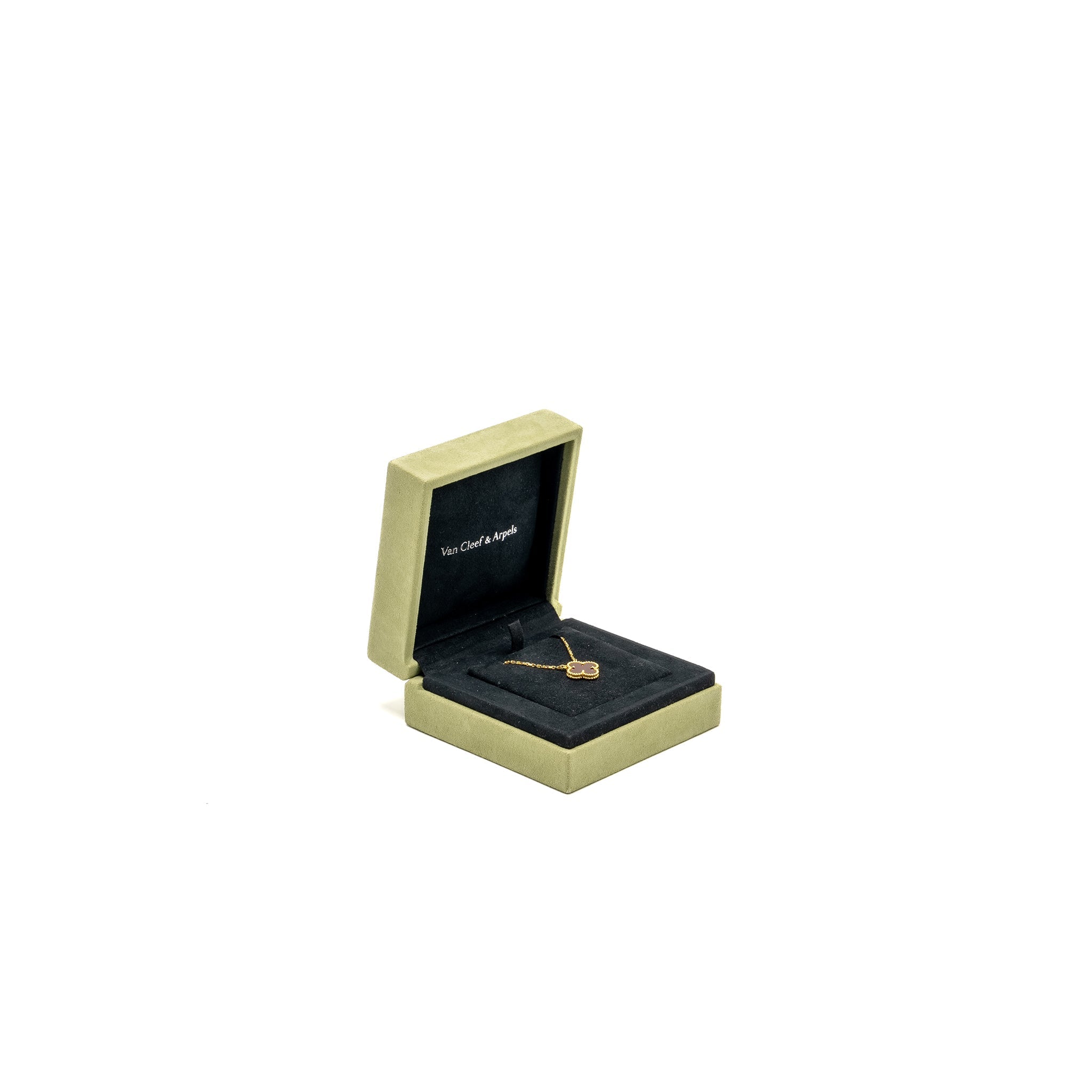 VAN CLEEF AND ARPELS VINTAGE ALHAMBRA PENDANT CARNELIAN / 18K YELLOW GOLD