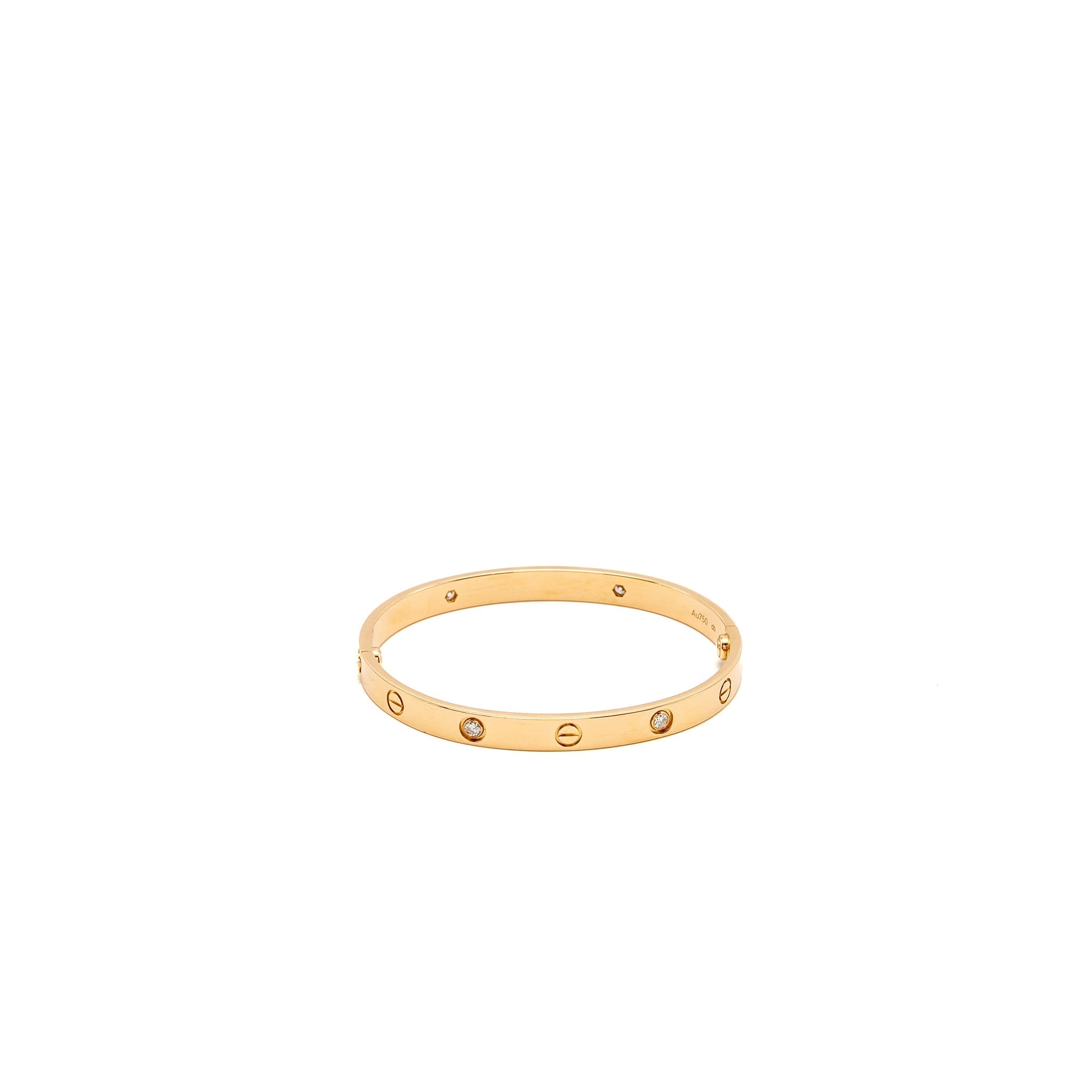 CARTIER LOVE BRACELET ROSE GOLD, 4 DIAMONDS