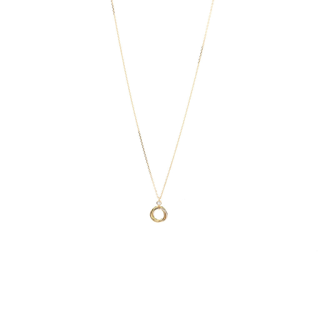 CARTIER TRINITY NECKLACE WHITE GOLD / YELLOW GOLD / ROSE GOLD, DIAMOND