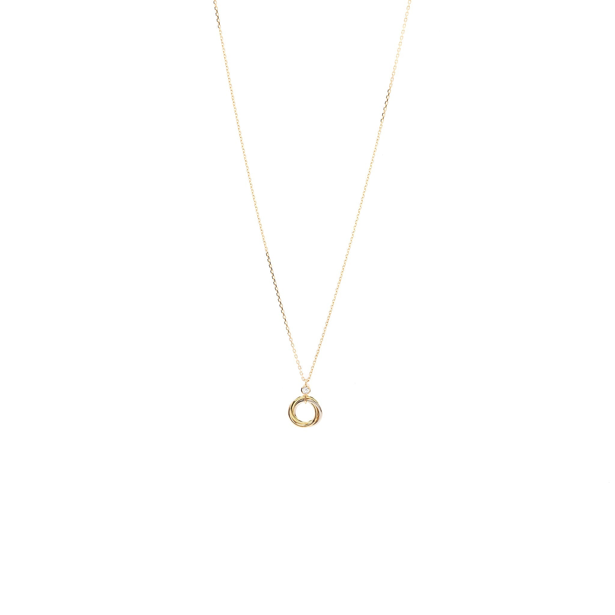 CARTIER TRINITY NECKLACE WHITE GOLD / YELLOW GOLD / ROSE GOLD, DIAMOND
