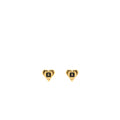 CHANEL HEART SHAPE CC LOGO EARRINGS GOLD TONE