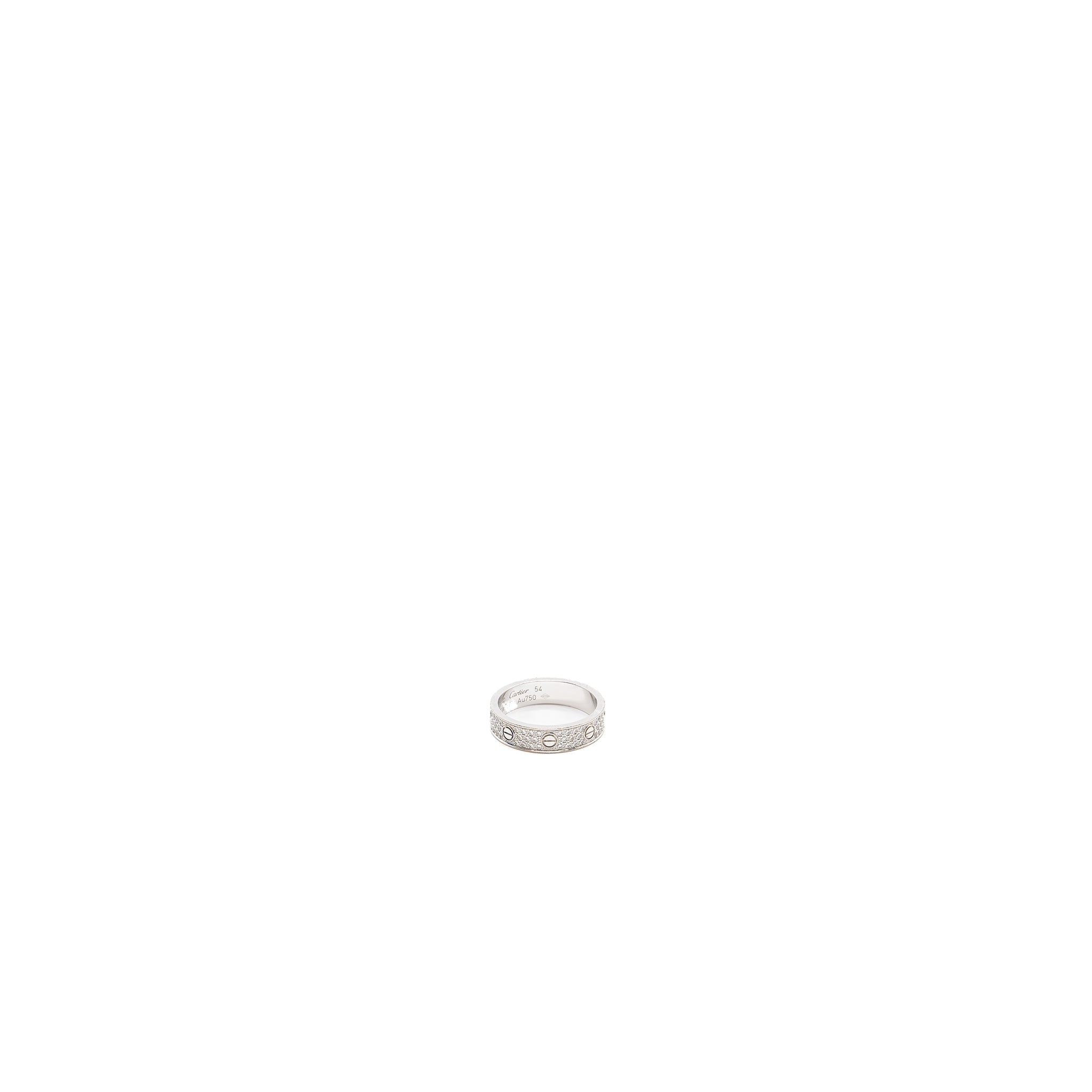 CARTIER LOVE WEDDING BAND WHITE GOLD DIAMOND-PAVED