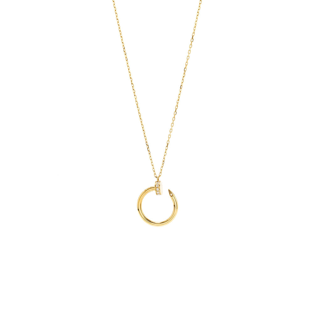 CARTIER JUST UN CLOU NECKLACE WTH DIAMONDS, YELLOW GOLD