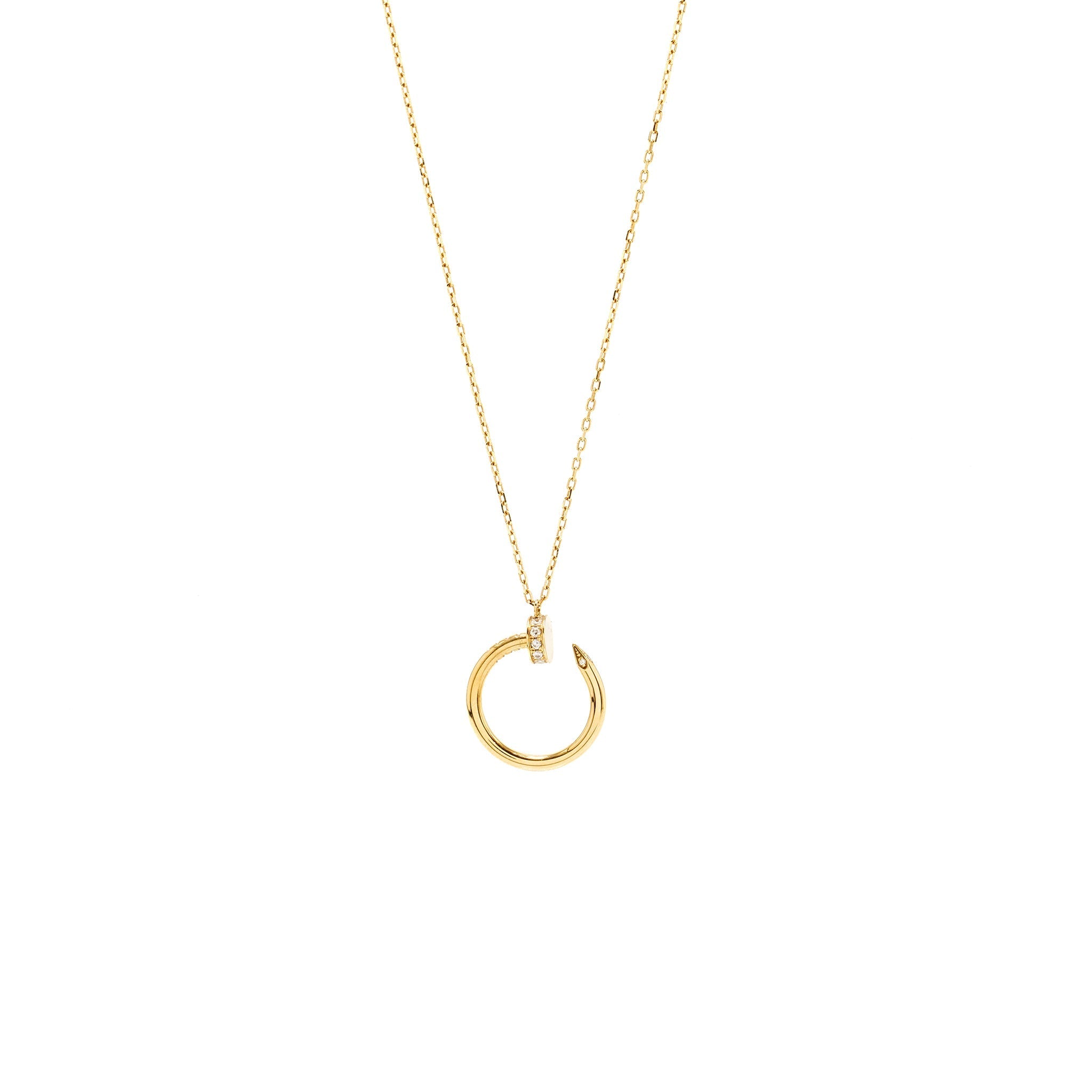 CARTIER JUST UN CLOU NECKLACE WTH DIAMONDS, YELLOW GOLD