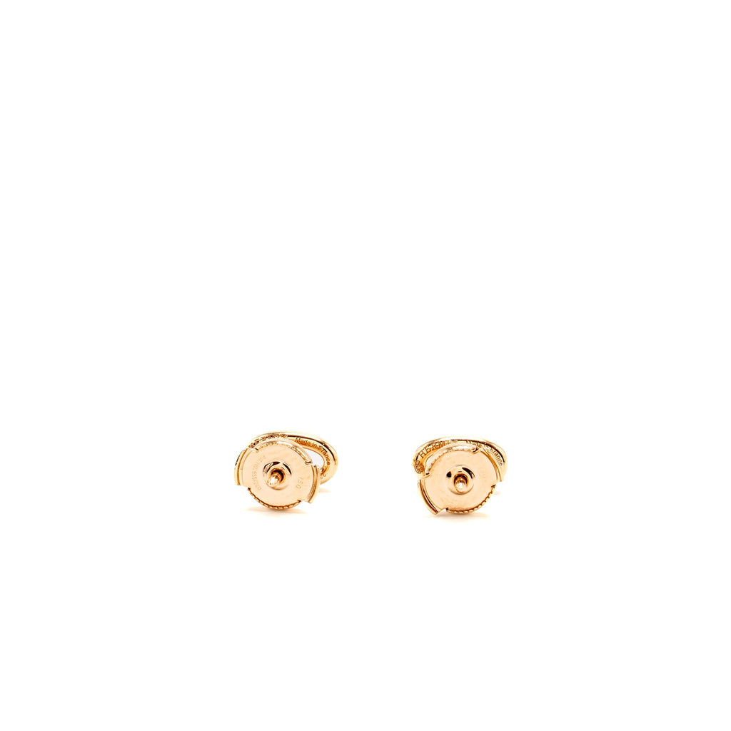 HERMES FARANDOLE EARRINGS ROSE GOLD