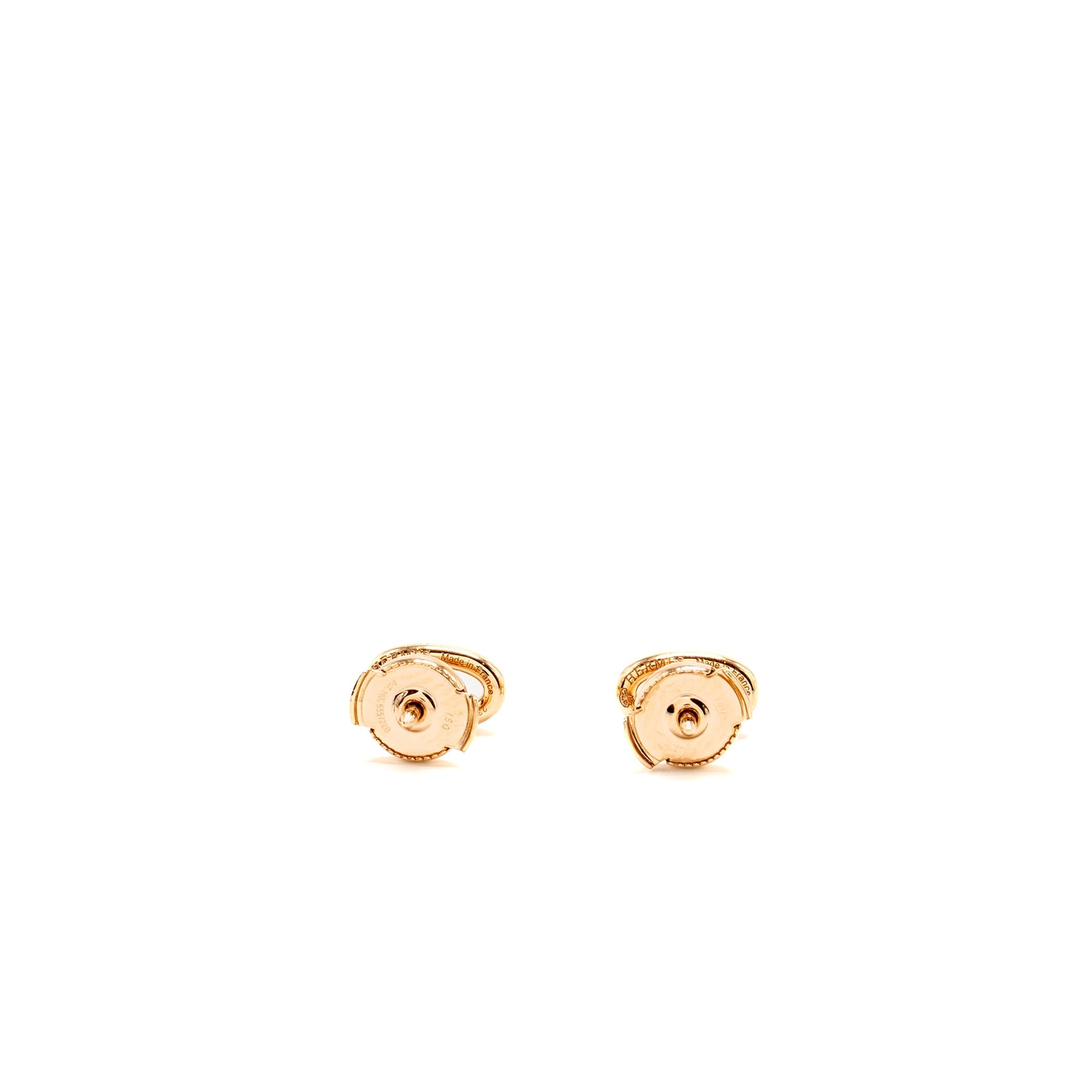 HERMES FARANDOLE EARRINGS ROSE GOLD