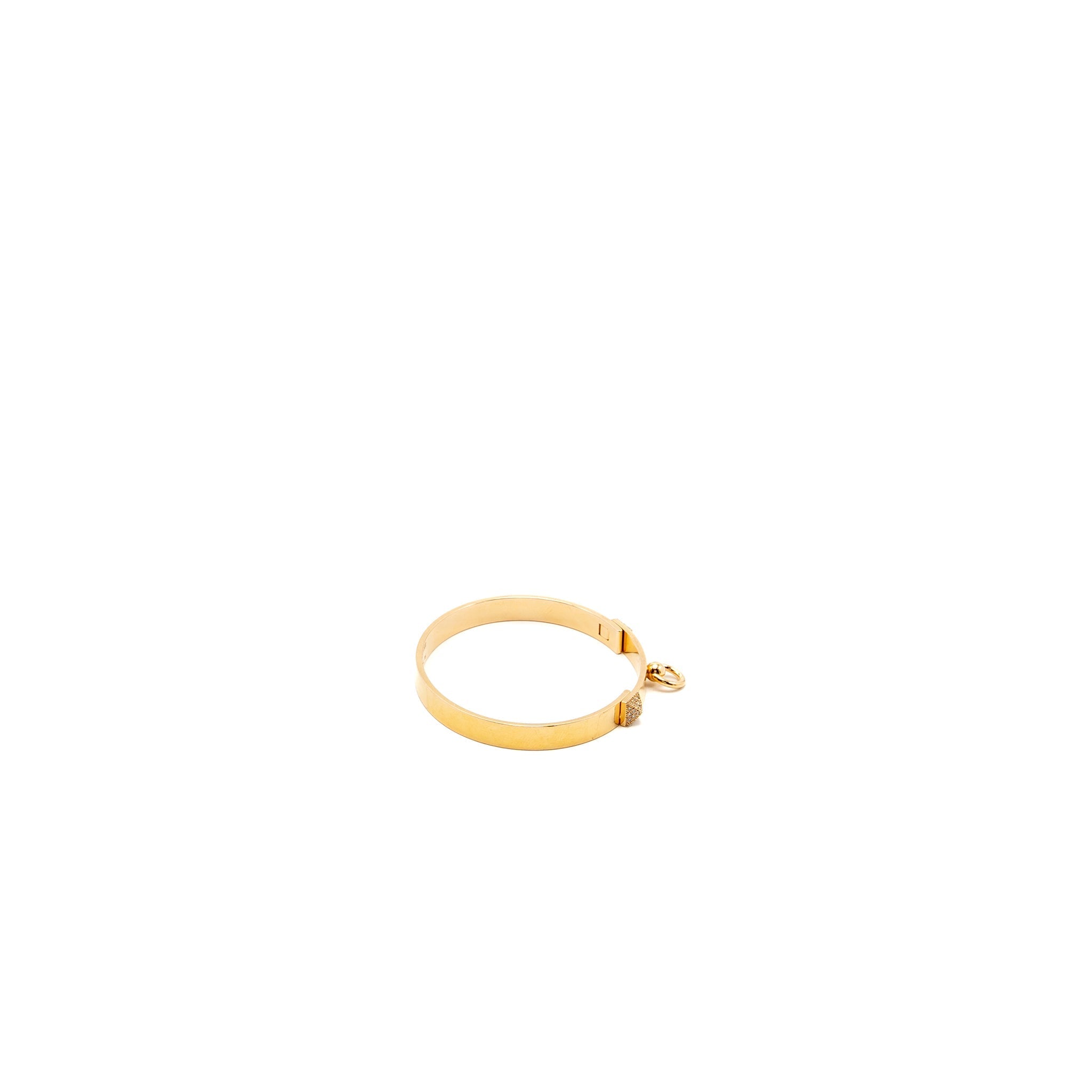HERMES COLLIER DE CHIEN BRACELET ROSE GOLD DIAMONDS