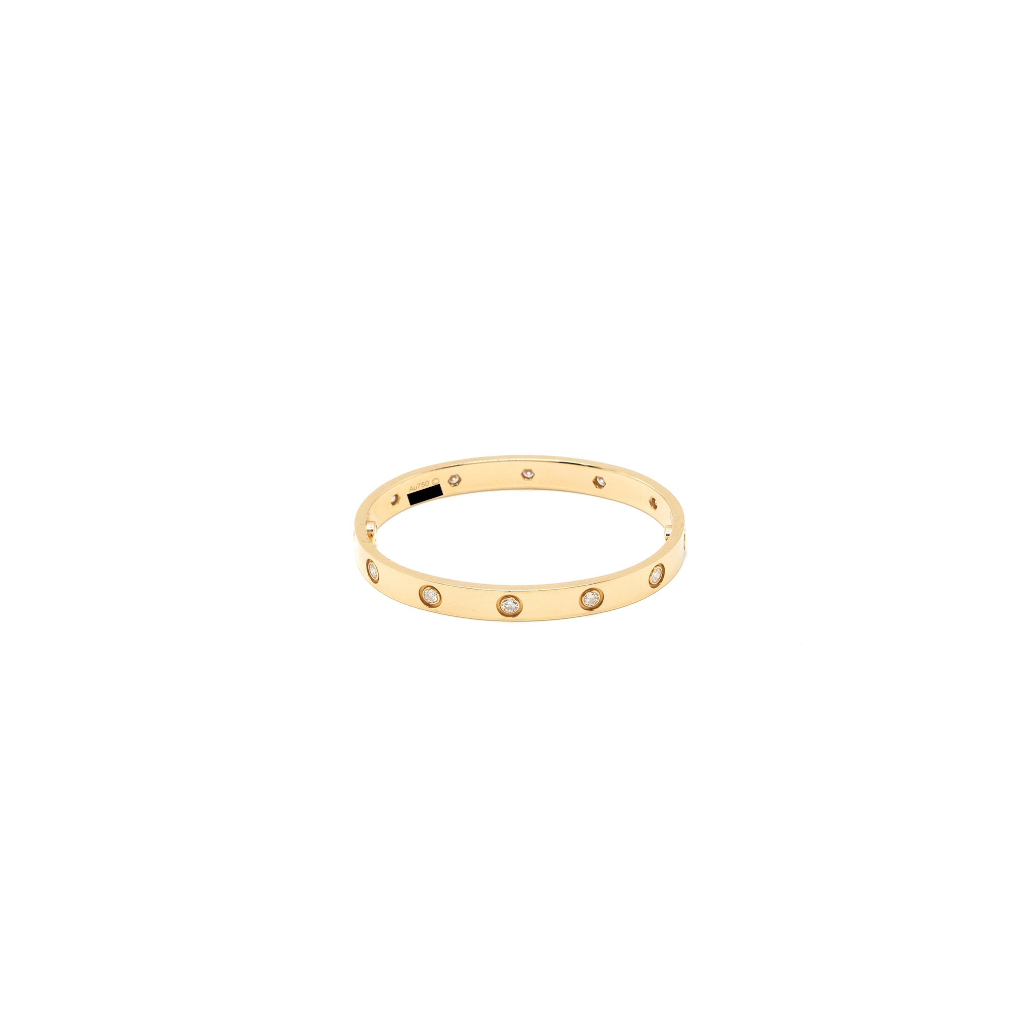 CARTIER LOVE BRACELET ROSE GOLD 10 DIAMONDS