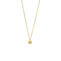 CELINE TRIOMPHE CUBE CRYSTAL NECKLACE GOLD TONE