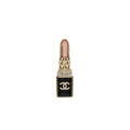 CHANEL 22P LIPSTICK BROOCH CRYSTAL LIGHT GOLD TONE