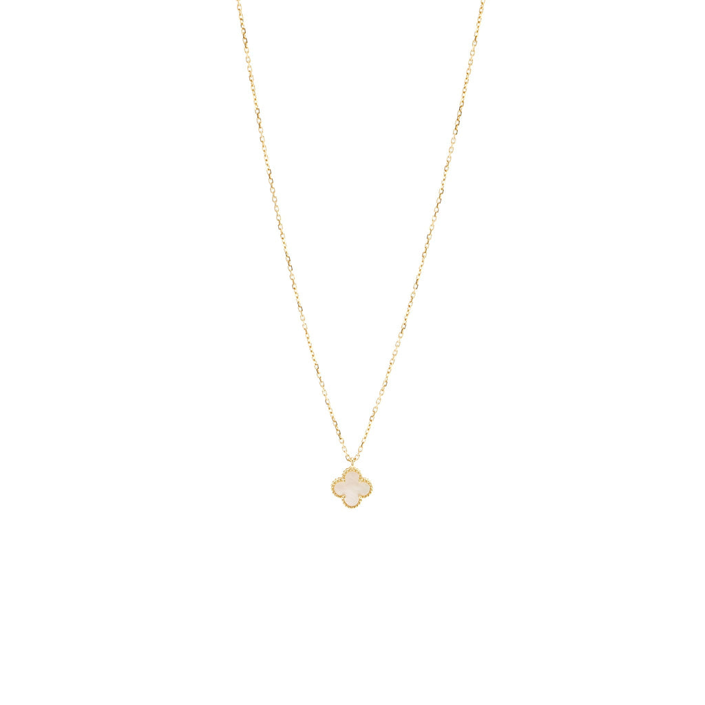 VAN CLEEF & ARPELS SWEET ALHAMBRA PENDANT MOTHER OF PEARL YELLOW GOLD