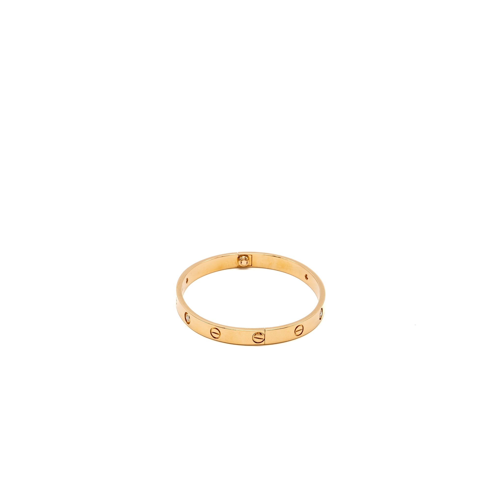CARTIER LOVE BRACELET ROSE GOLD, 4 DIAMONDS