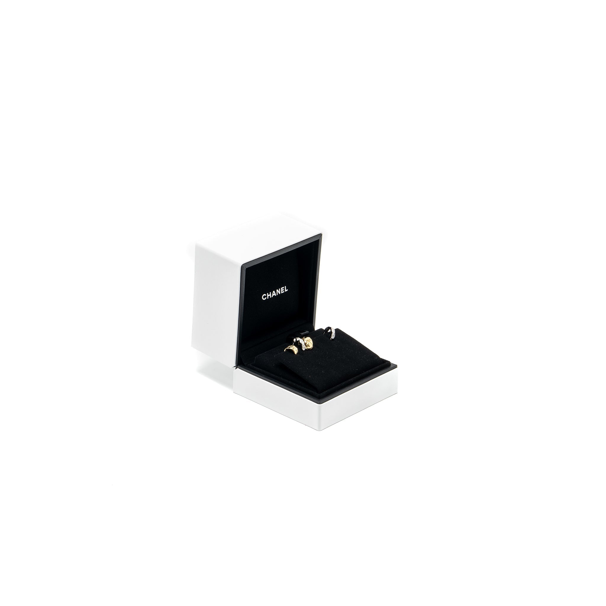 CHANEL COCO CRUSH CLIP-ON EARRINGS WHITE/YELLOW GOLD/ DIAMONDS