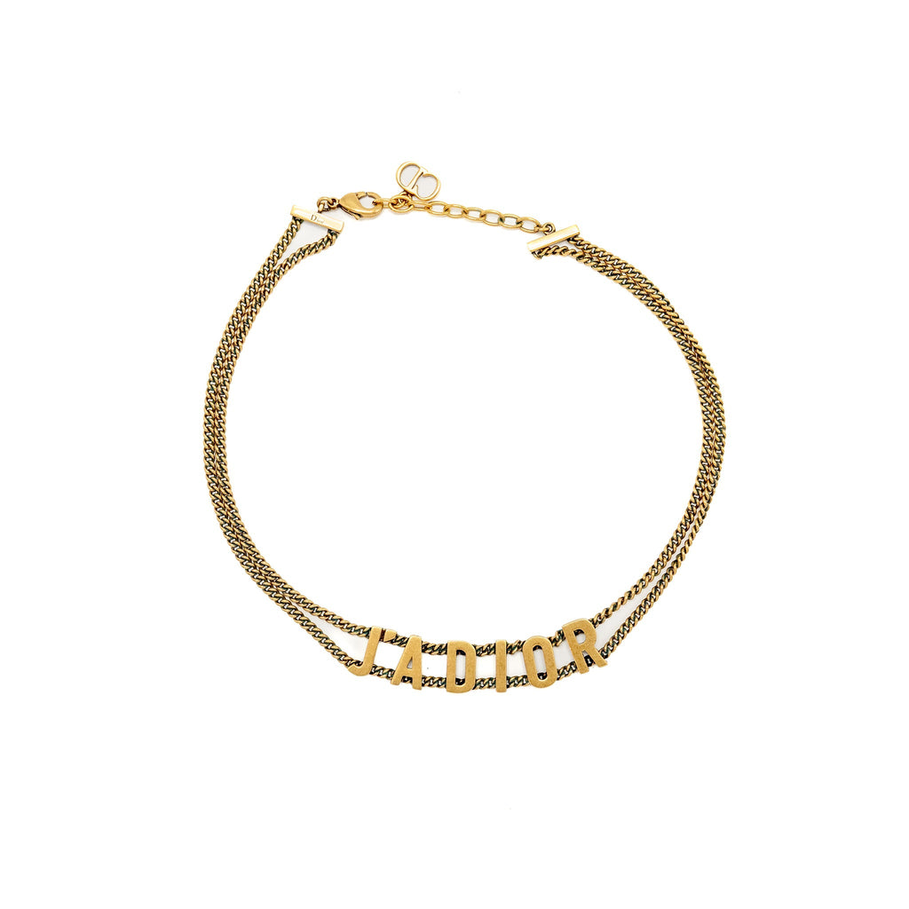DIOR J'A DIOR CHOKER GOLD TONE