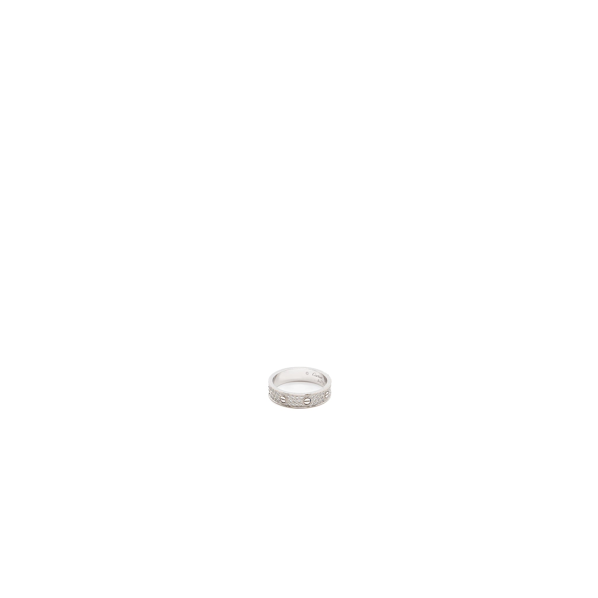 CARTIER LOVE WEDDING BAND WHITE GOLD DIAMOND-PAVED
