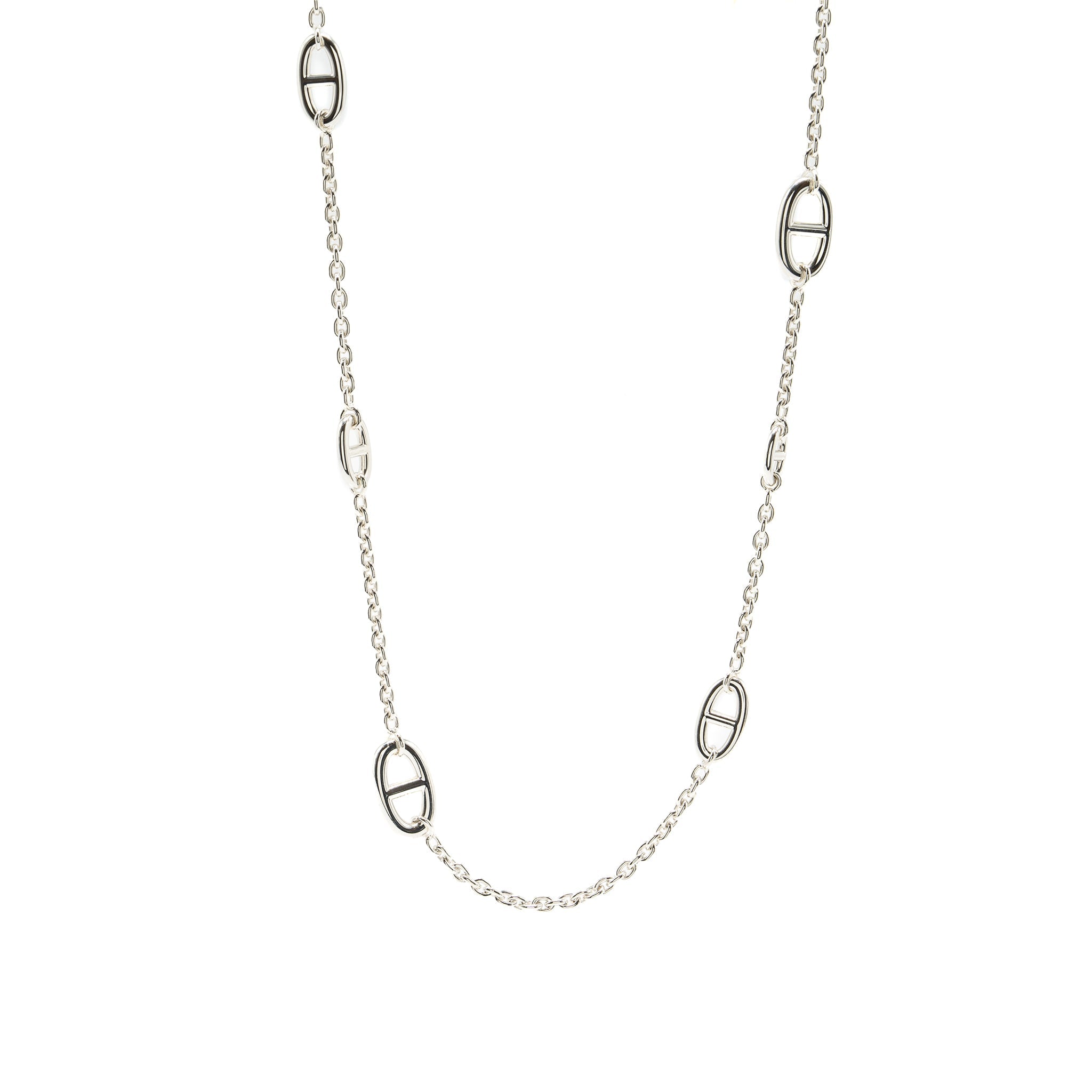 HERMES 80CM FARANDOLE LONG NECKLACE 925 STERLING SILVER