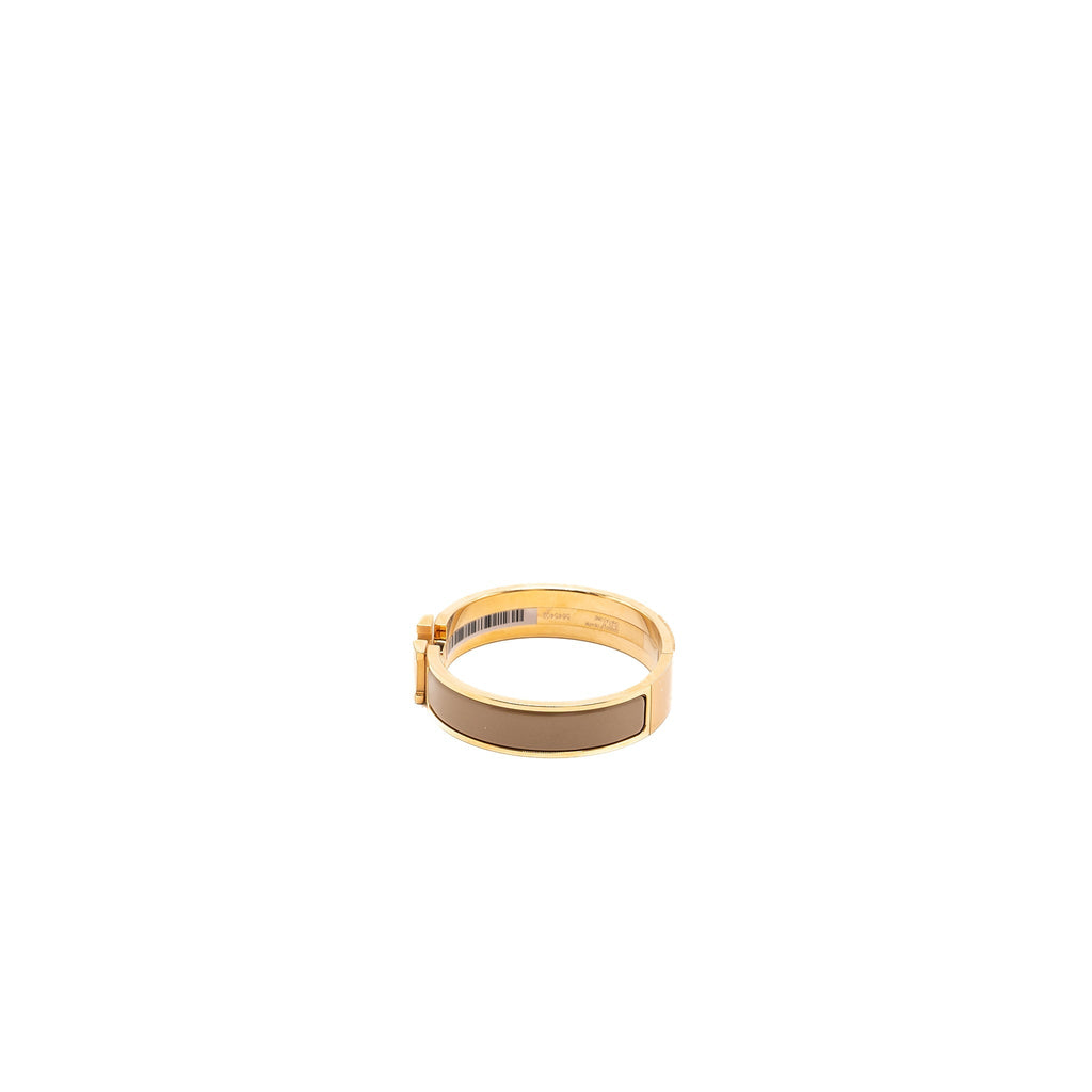 HERMES CLIC H BRACELET CHATAIGNE RGHW