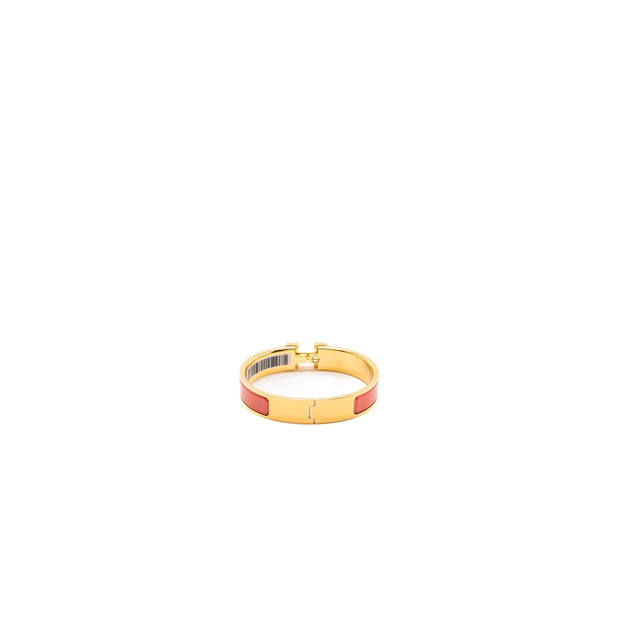 HERMES CLIC H BRACELET ROUGE CORAIL GHW
