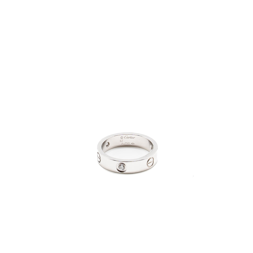 CARTIER LOVE RING WHITE GOLD WITH 3 DIAMONDS