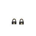 CHANEL CLASSIC FLAP BAG EARRING LIGHT GOLD TONE