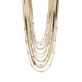 CHANEL CC NECKLACE METAL CHAIN NECKLACE LIGHT GOLD TONE