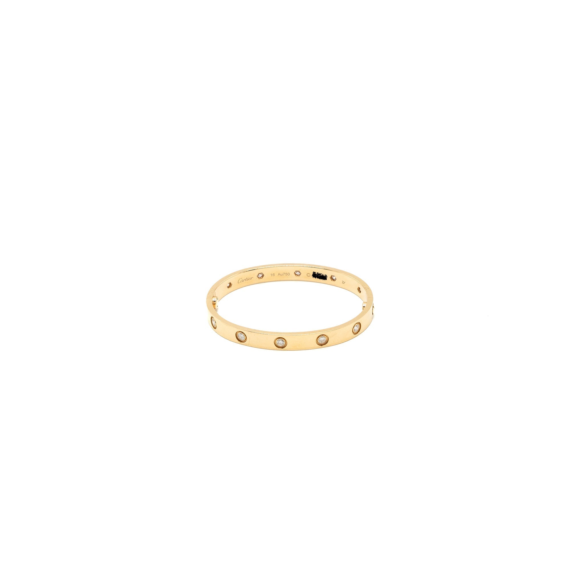 CARTIER LOVE BRACELET ROSE GOLD 10 DIAMONDS