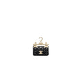 CHANEL HANGER FLAP BAG BROOCH BLACK LGHW
