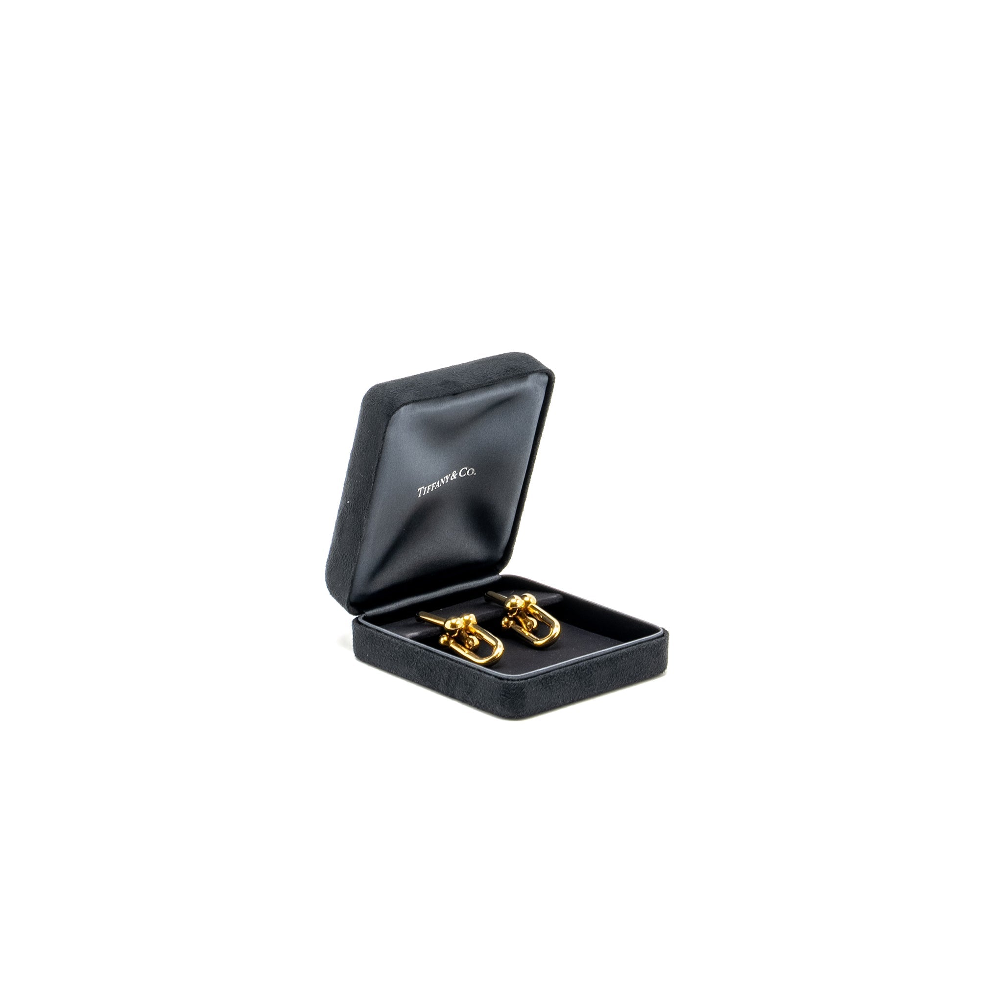 TIFFANY HARDWARE EXTRA LARGE LINK EARRINGS YELLOW GOLD