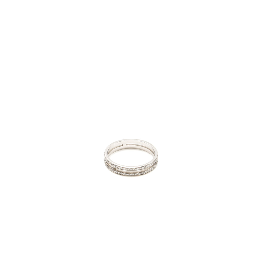 HERMES ARIANE WEDDING BAND WHITE GOLD, DIAMONDS