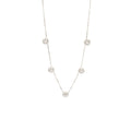 VAN CLEEF & ARPELS FLEURETTE 5-FLOWER NECKLACE LARGE MODEL WHITE GOLD DIAMONDS