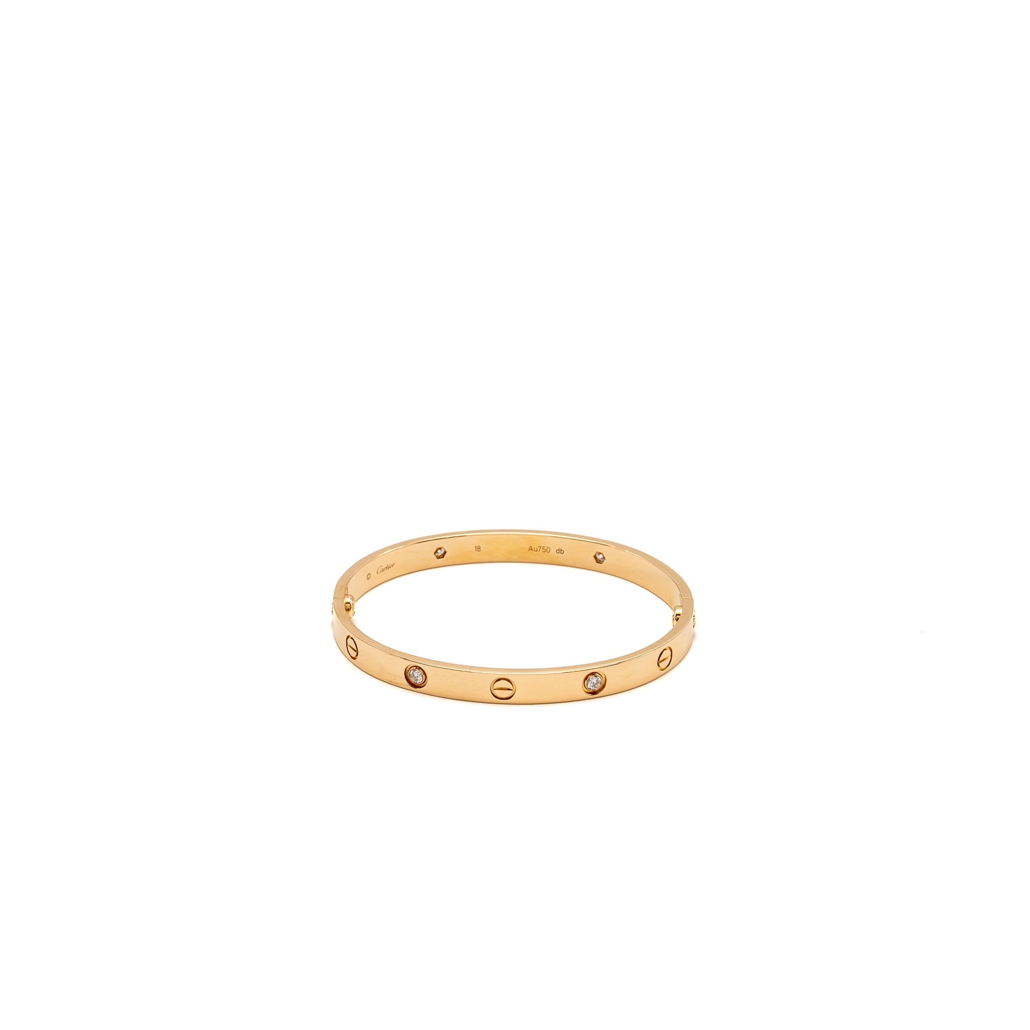 CARTIER LOVE BRACELET ROSE GOLD, 4 DIAMONDS