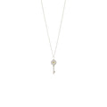 TIFFANY MINI DAISY KEY PENDANT 18K WHITE GOLD, YELLOW/WHITE DIAMONDS