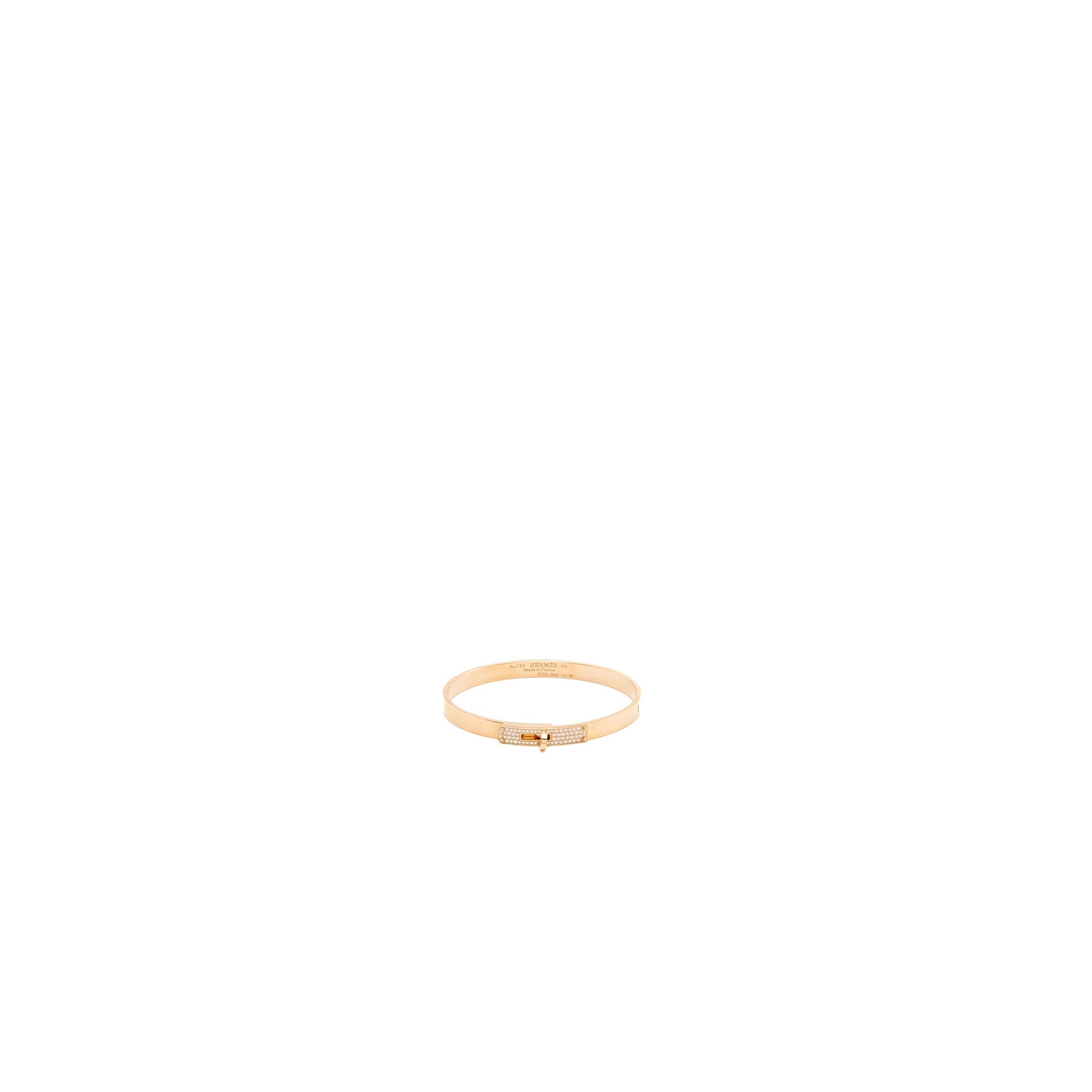 HERMES KELLY BRACELET ROSE GOLD WITH DIAMONDS