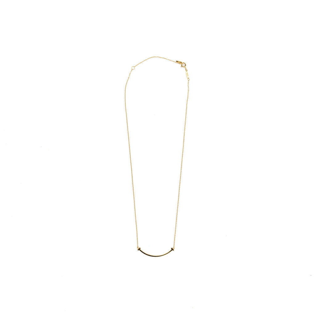 TIFFANY T SMILE PENDANT YELLOW GOLD