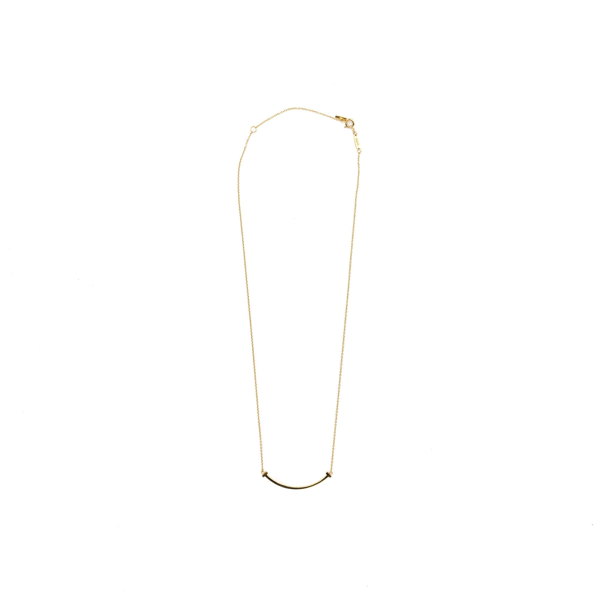 TIFFANY T SMILE PENDANT YELLOW GOLD