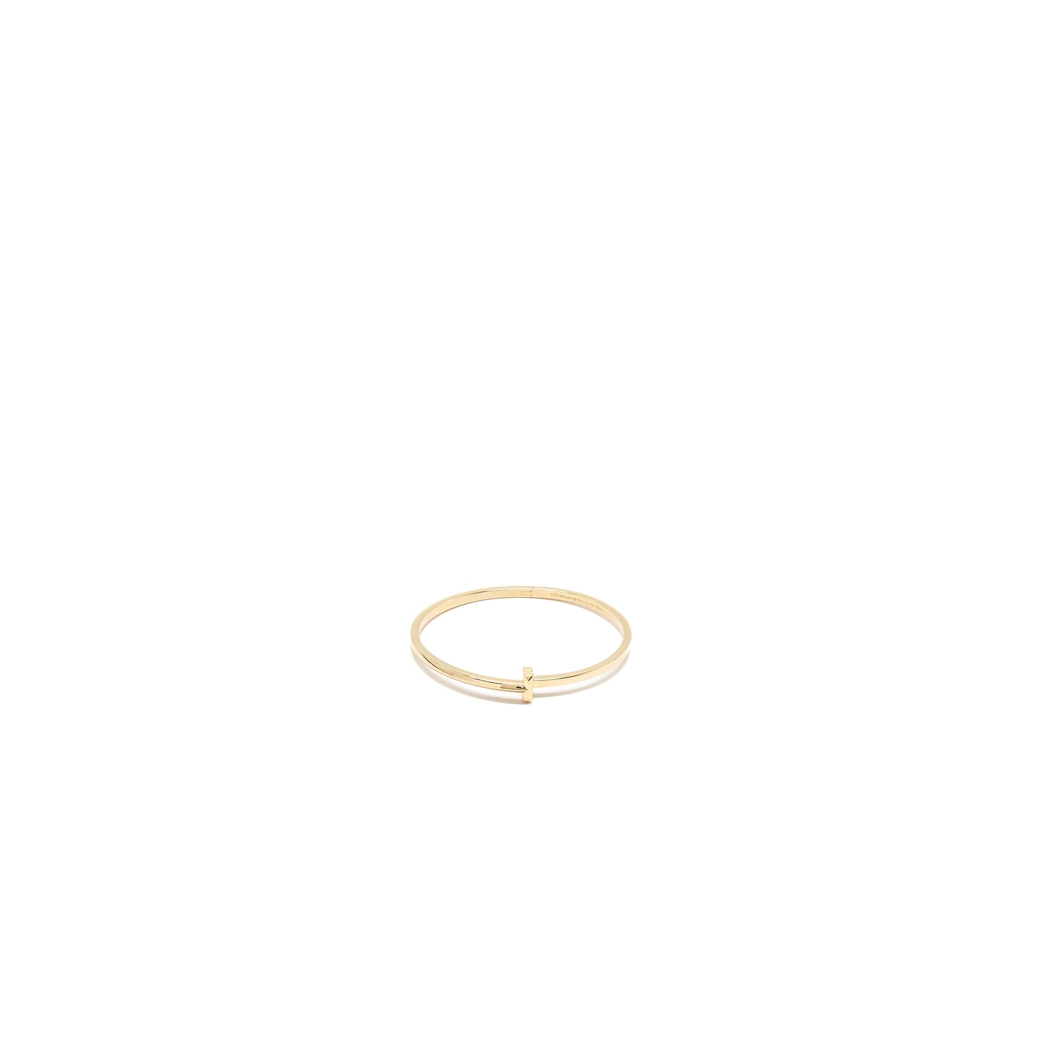TIFFANY T1 NARROW HINGED BANGLE 18K GOLD