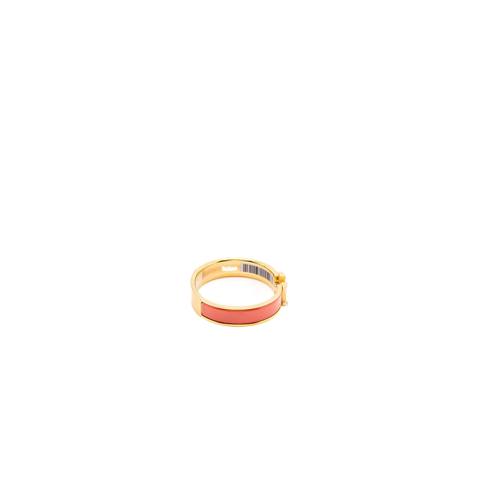 HERMES CLIC H BRACELET ROUGE CORAIL GHW