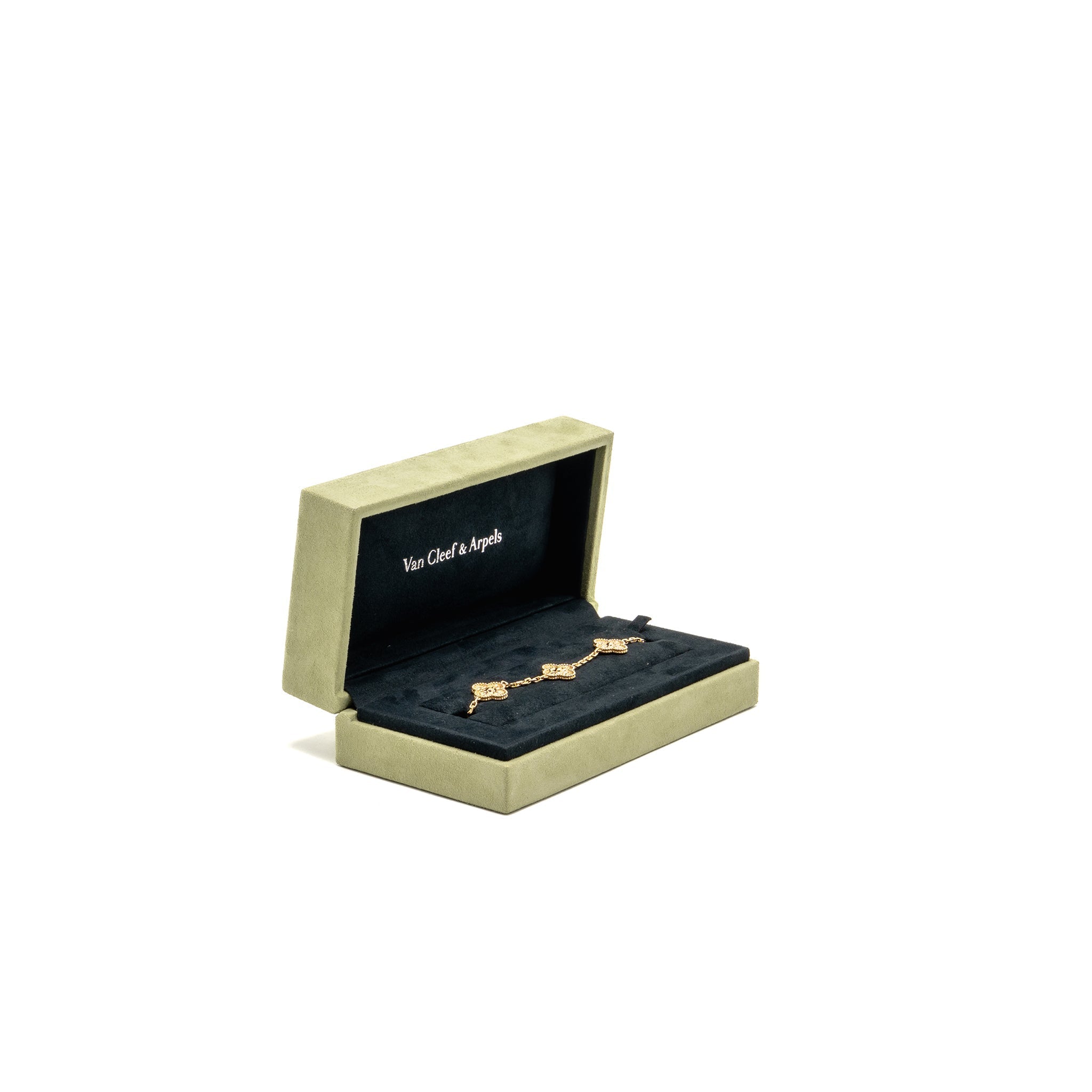 VAN CLEEF & ARPELS VINTAGE ALHAMBRA BRACELET 5 MOTIFS YELLOW GOLD