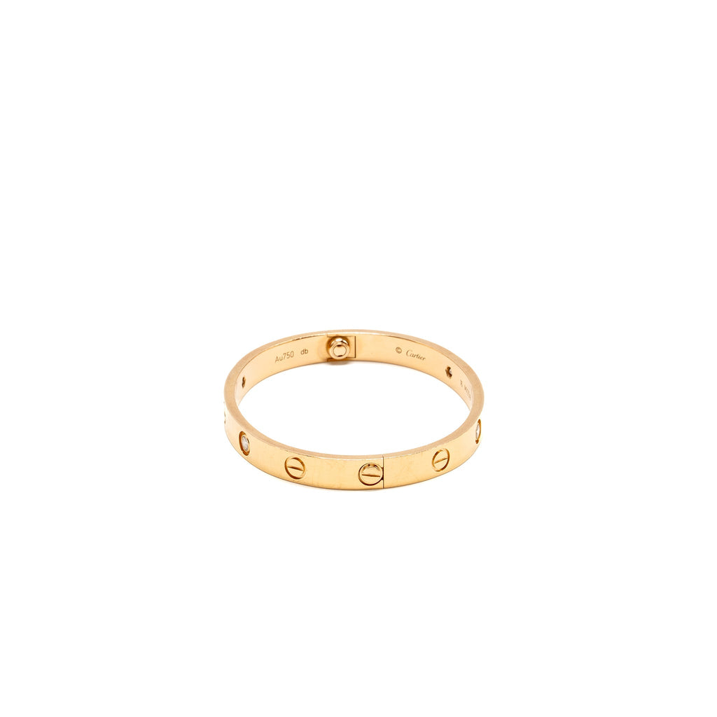 CARTIER LOVE BRACELET ROSE GOLD WITH 4 DIAMONDS