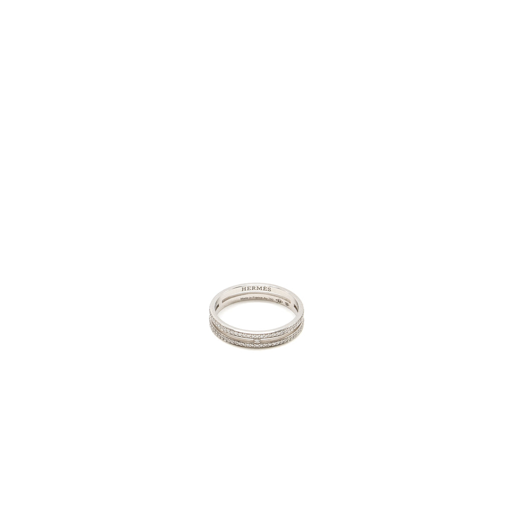HERMES ARIANE WEDDING BAND WHITE GOLD, DIAMONDS
