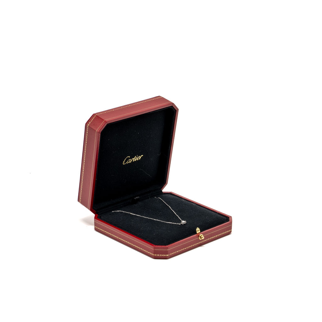 CARTIER C DE NECKLACE WHITE GOLD, 0.19CT E COLOUR VVS1 DIAMOND