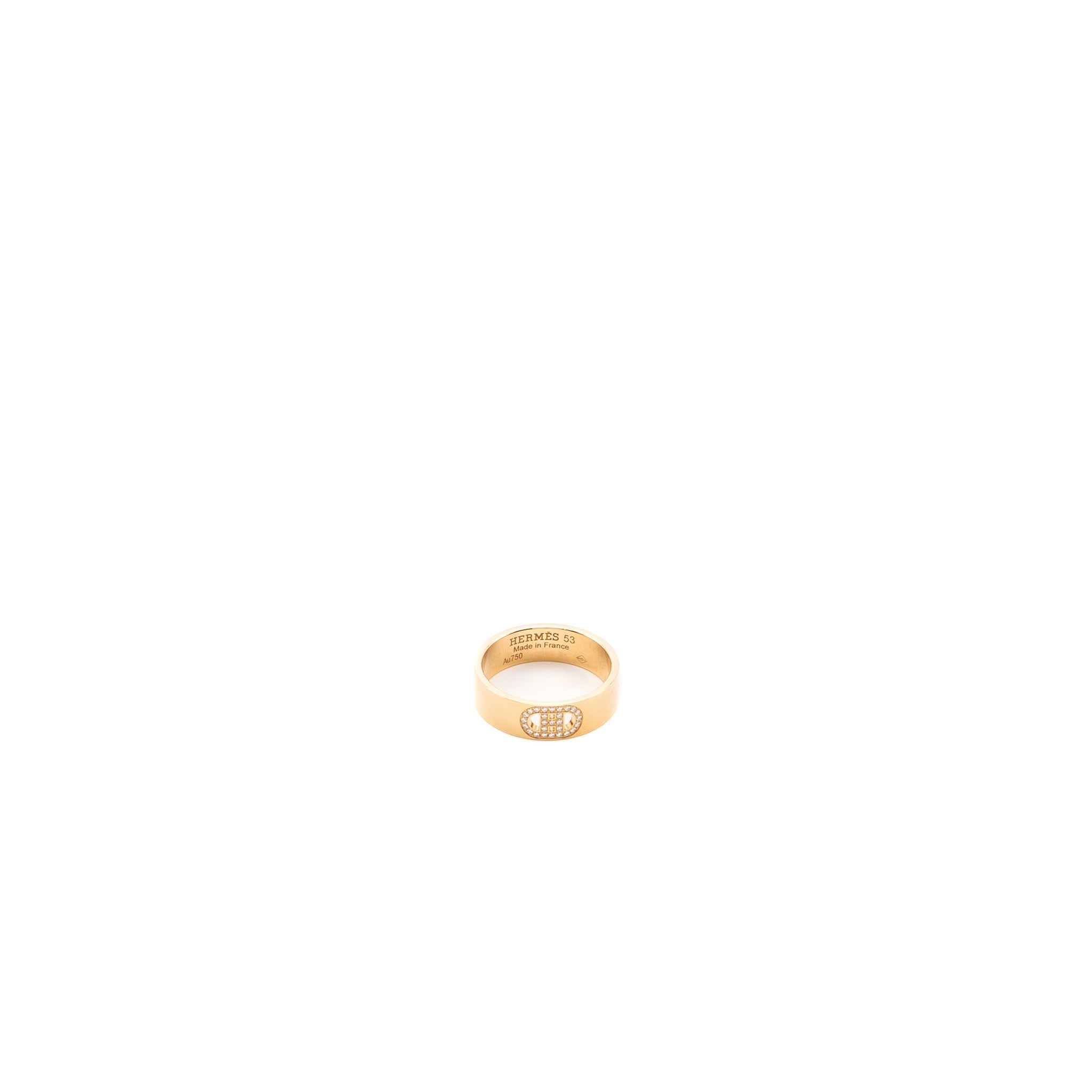 HERMES H’DANCRE RING ROSE GOLD, DIAMONDS