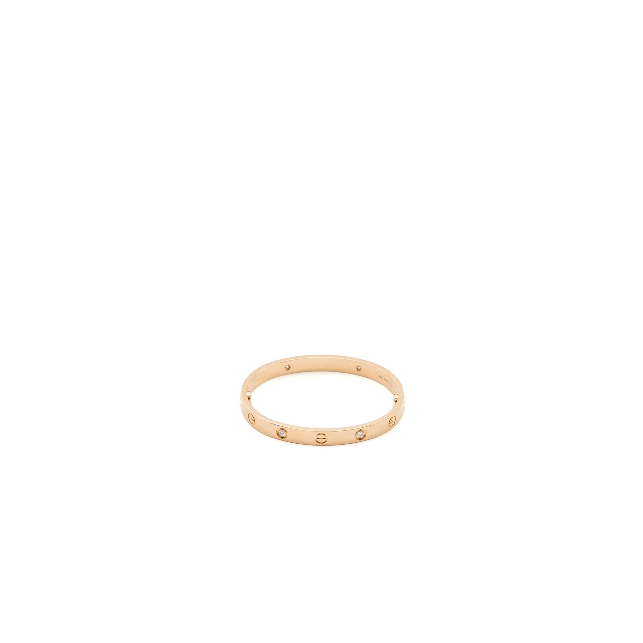 CARTIER LOVE BRACELET ROSE GOLD 4 DIAMONDS