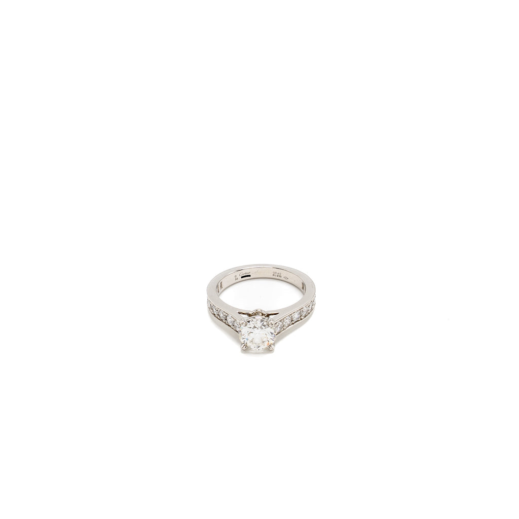 CARTIER SOLITAIRE PLATINUM 1895 RING 1.05CT G COLOR VVS2 PLATINUM DIAMONDS