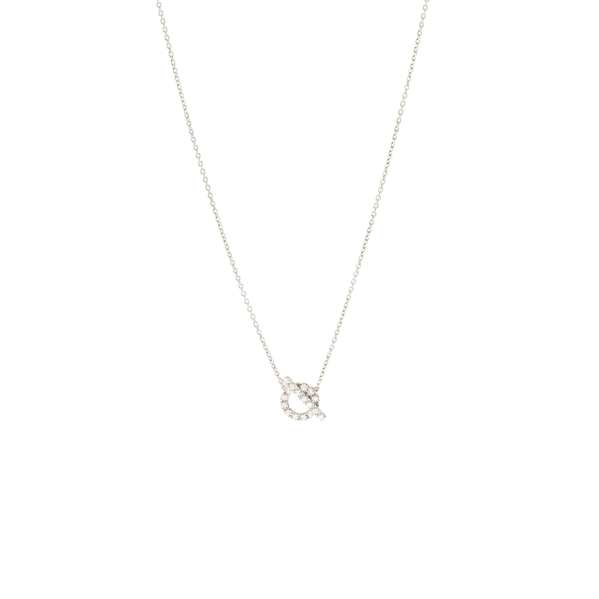 HERMES FINESSE NECKLACE WHITE GOLD DIAMONDS