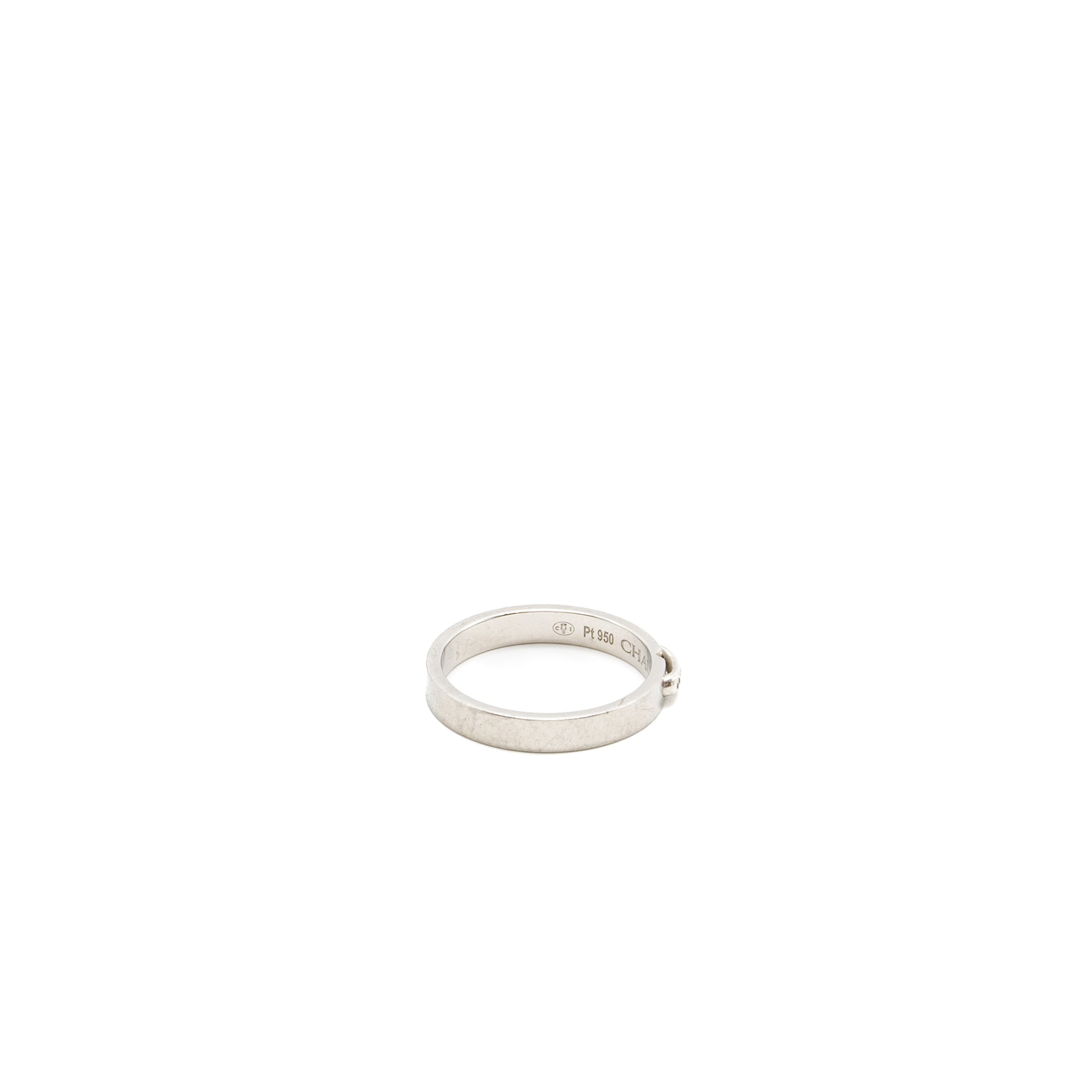 CHAUMET LIENS EVIDENCE WEDDING BAND PLATINUM WITH DIAMONDS, 3.2MM
